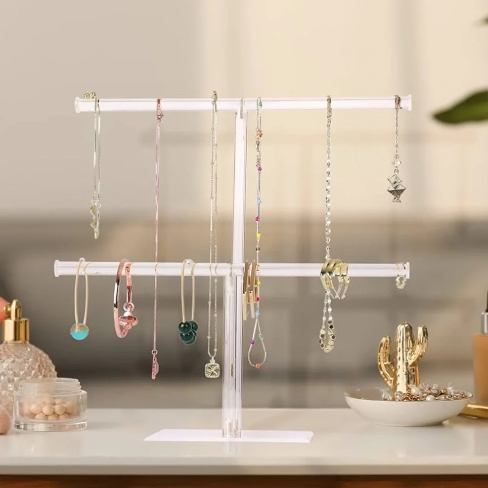 Jewlery display stand for Bracekets Necklaces acrylic two row